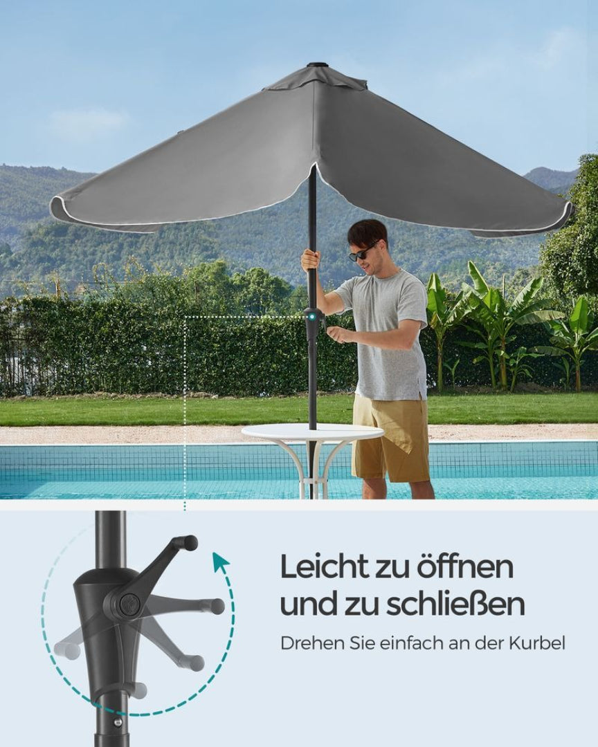 Rektangulær parasol til terrasse med tilt og UV-beskyttelse – produktvisning 8 | Noreva Home