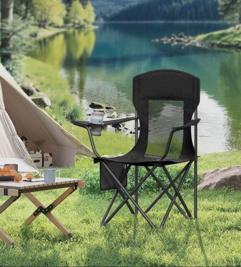 Sæt med 2 sammenklappelige campingstole med kopholder – produktvisning 4 | Noreva Home
