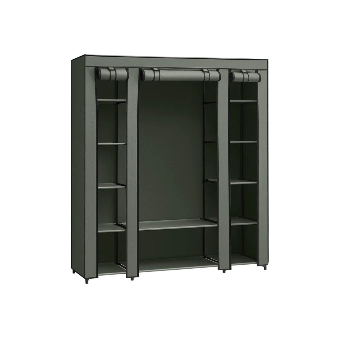 Sammenklappeligt klædeskab med hylder og bøjlestang – produktvisning 10 | Noreva Home