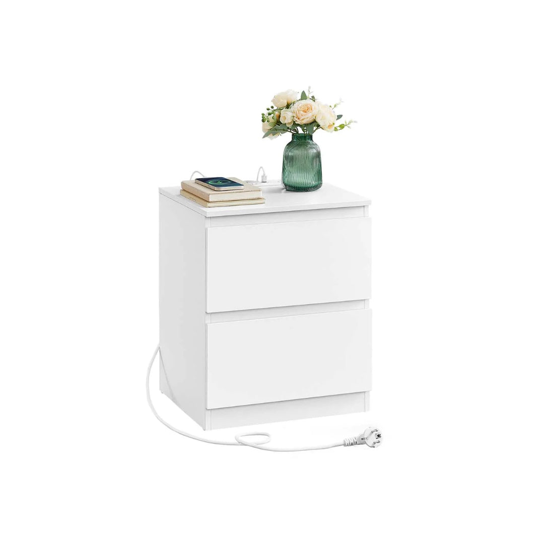Sengebord med stikkontakt og USB-opladning – produktvisning 1 | Noreva Home