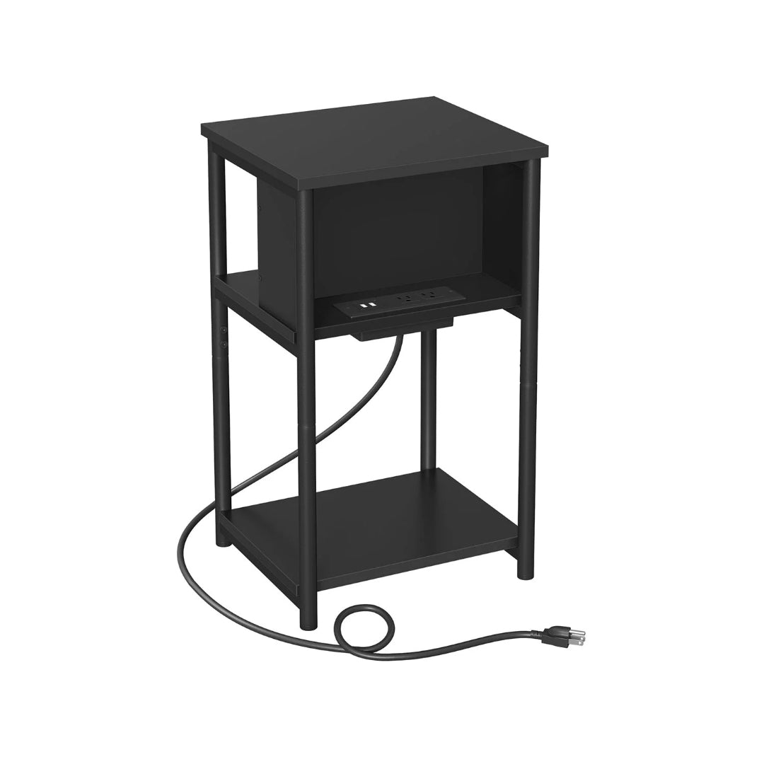 Sidebord i 3 niveauer med USB-porte og stikkontakter, produktvisning 3 | Noreva Home