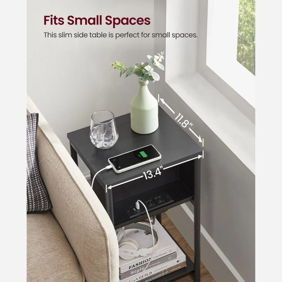 Sidebord i 3 niveauer med USB-porte og stikkontakter, produktvisning 14 | Noreva Home