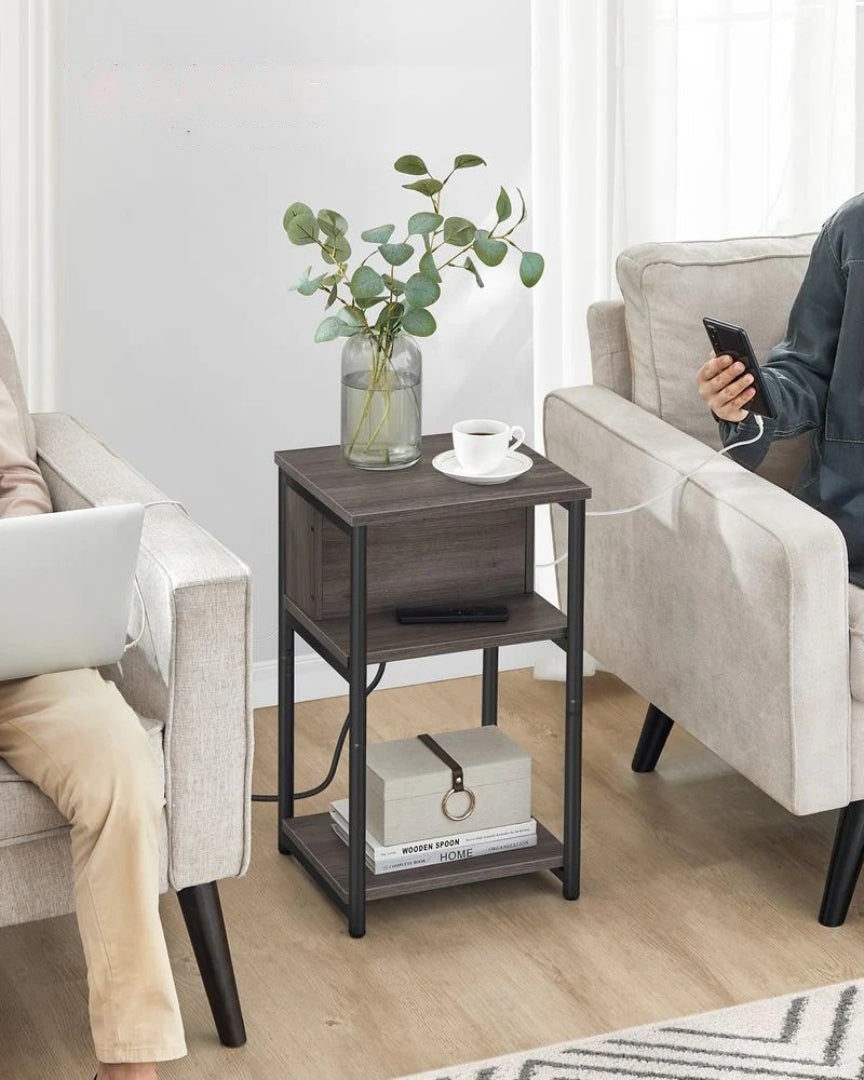 Sidebord i 3 niveauer med USB-porte og stikkontakter, produktvisning 16 | Noreva Home