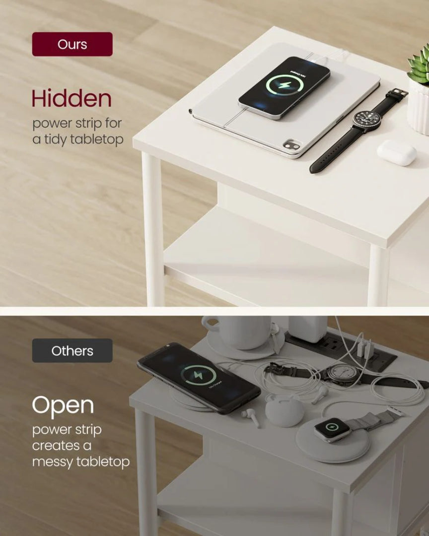 Sidebord i 3 niveauer med USB-porte og stikkontakter, produktvisning 44 | Noreva Home