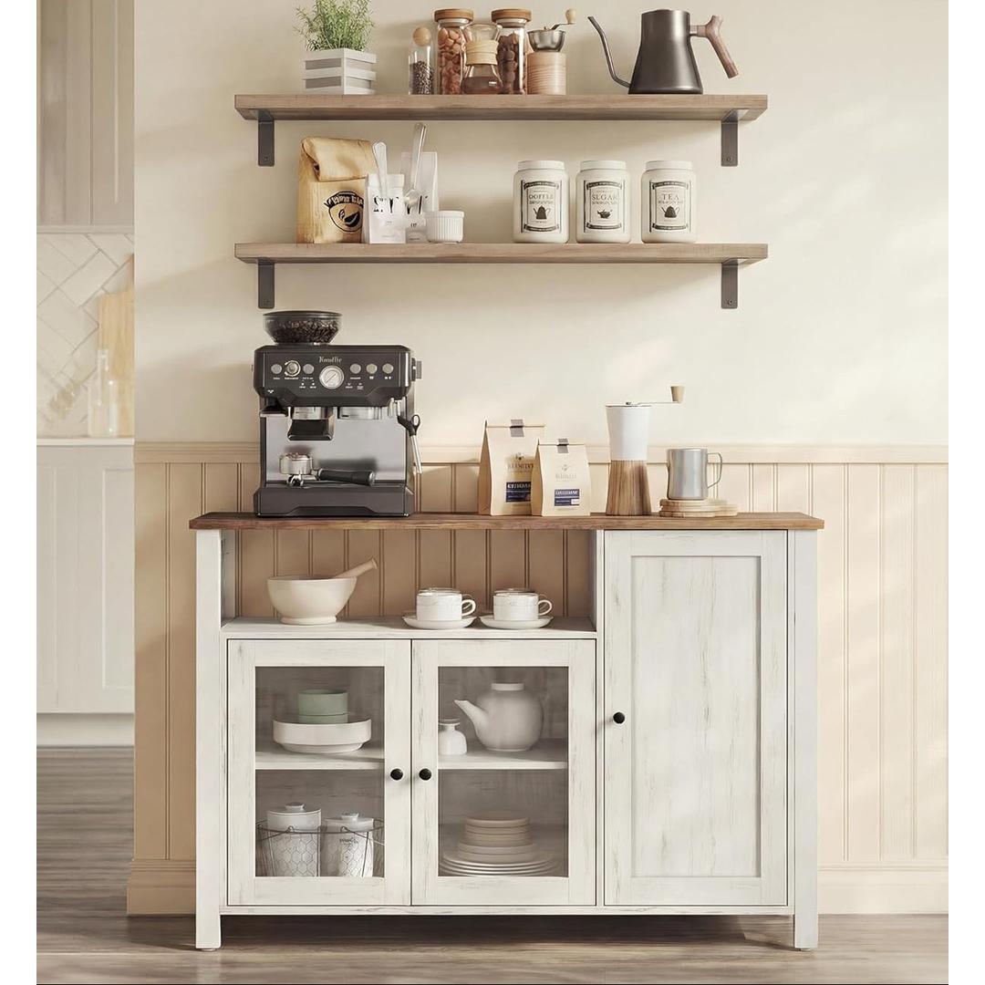 Skænk med 3 låger – køkkenskab i landlig stil – produktvisning 3 | Noreva Home