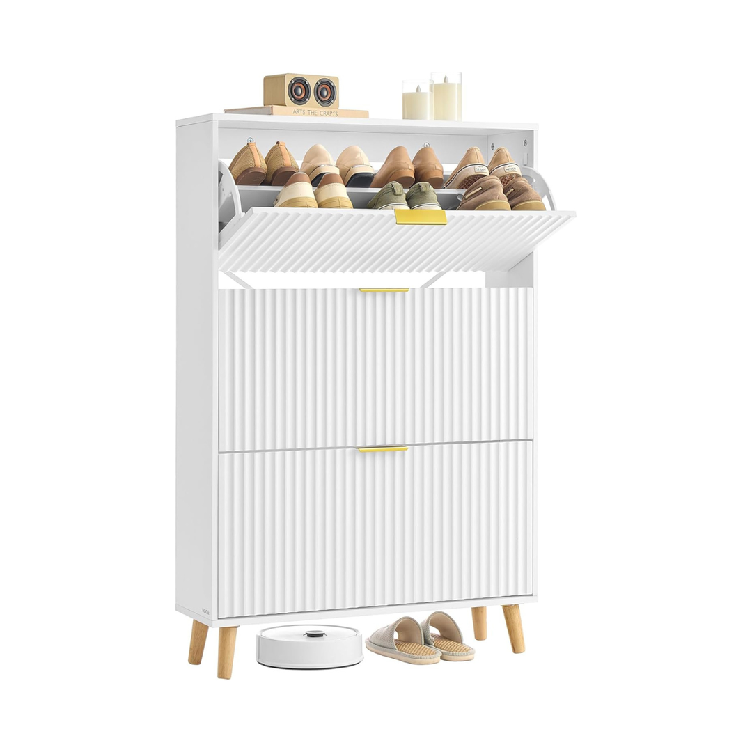 Skoskab med 3 låger – mid-century modern – produktvisning 1 | Noreva Home