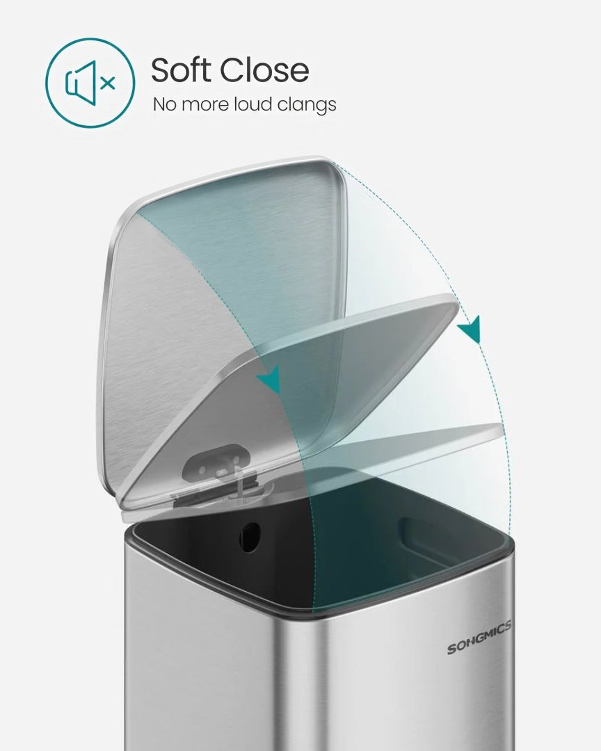 Skraldespand i rustfrit stål med pedal og inderspand, 5,2 til 8 gallon, produktvisning 20 | Noreva Home