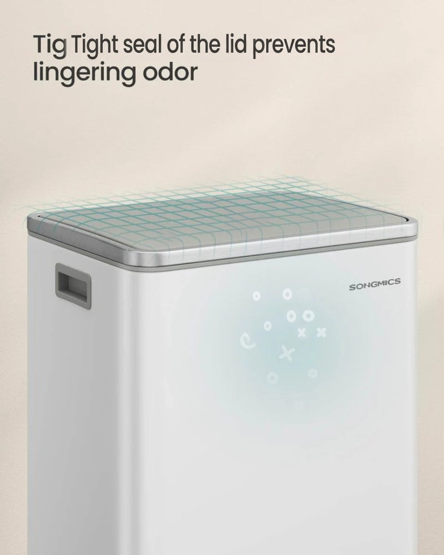 Skraldespand på 13 gallon med pedal, soft close-låg og medfølgende poser, produktvisning 9 | Noreva Home