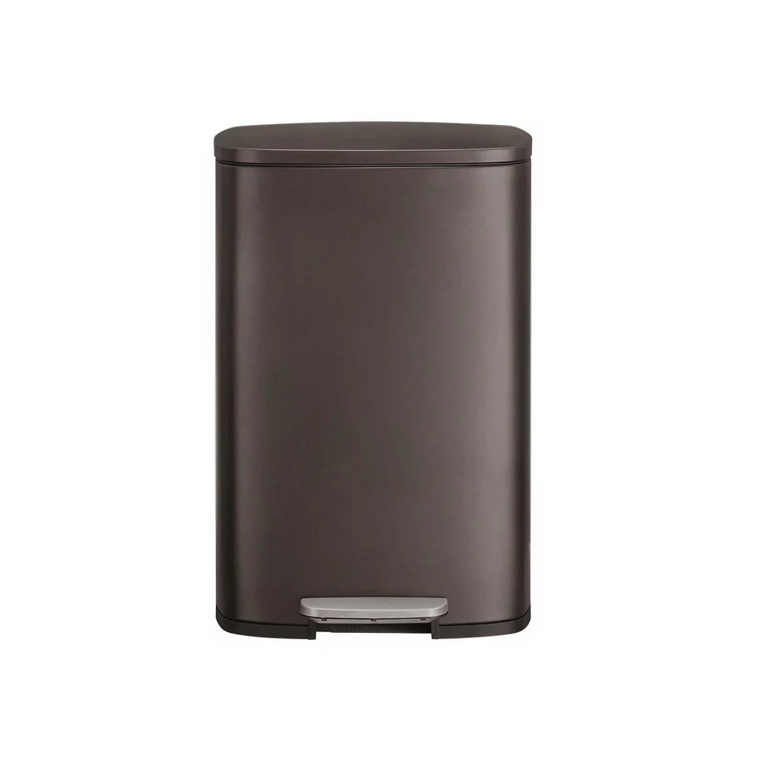 Trinbetjent skraldespand på 13 gallon i rustfrit stål med soft close-låg, produktvisning 19 | Noreva Home