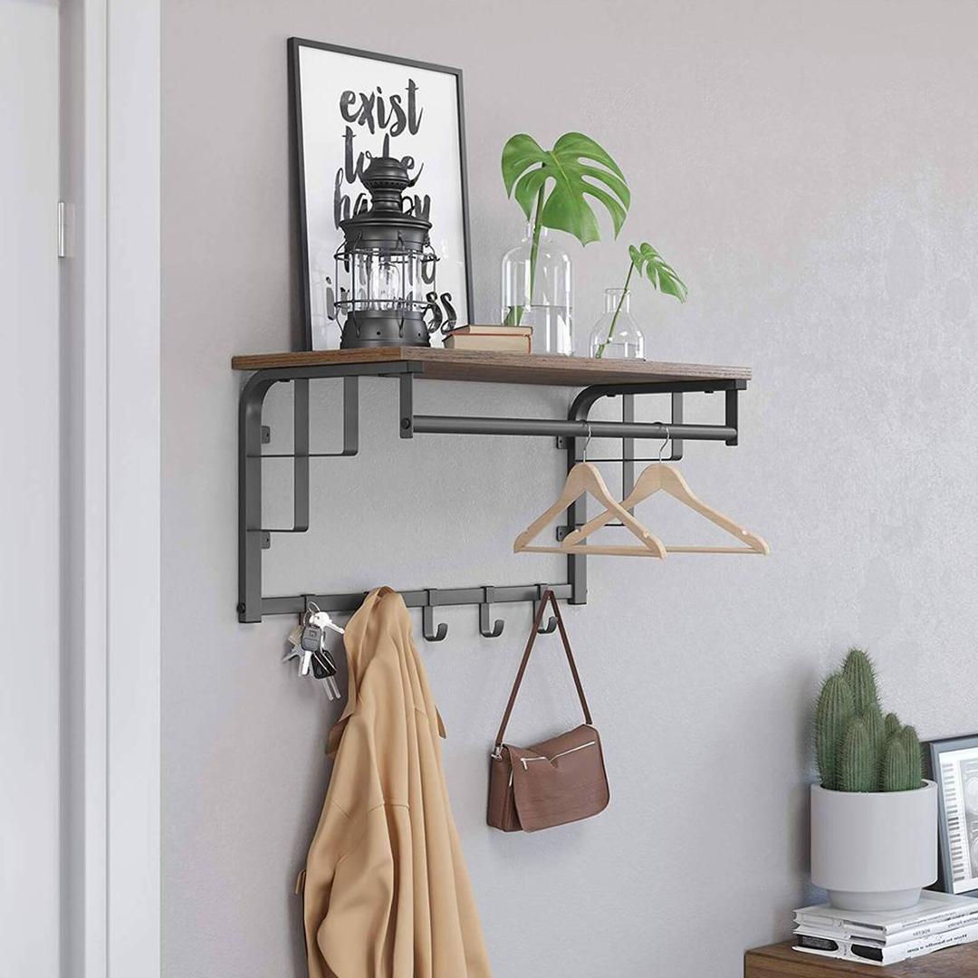 Vægknagerække i Industriel Stil – Metalgarderobe til Entré eller Hall – produktvisning 3 | Noreva Home