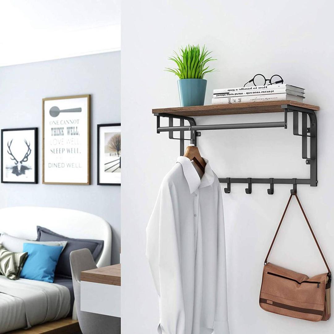 Vægknagerække i Industriel Stil – Metalgarderobe til Entré eller Hall – produktvisning 4 | Noreva Home