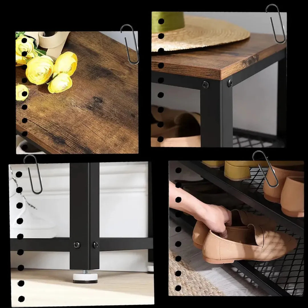 Vægknagerække og Skobænk Sæt – Entrémøbel med Kroge – produktvisning 4 | Noreva Home