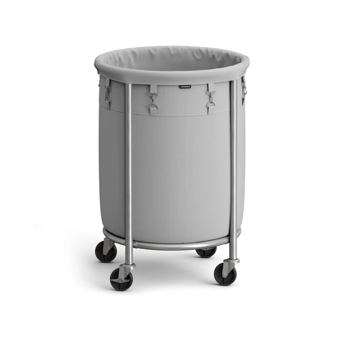 Vasketøjskurv på hjul med aftagelig pose, 29 gallon, 28 in høj, produktvisning 3 | Noreva Home