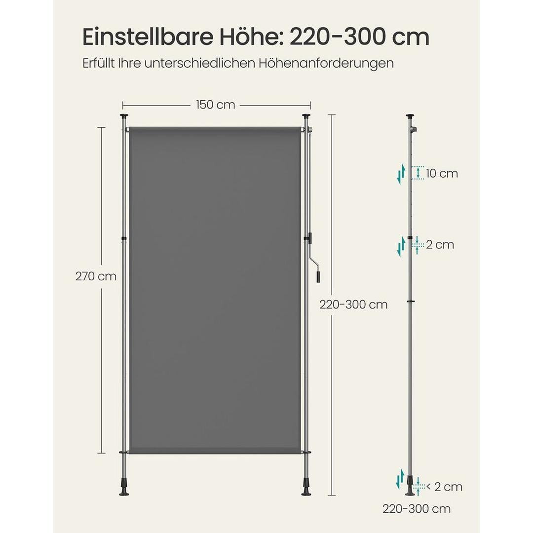 Vertikal solafskærmning – justerbar 220-300 cm – produktvisning 8 | Noreva Home