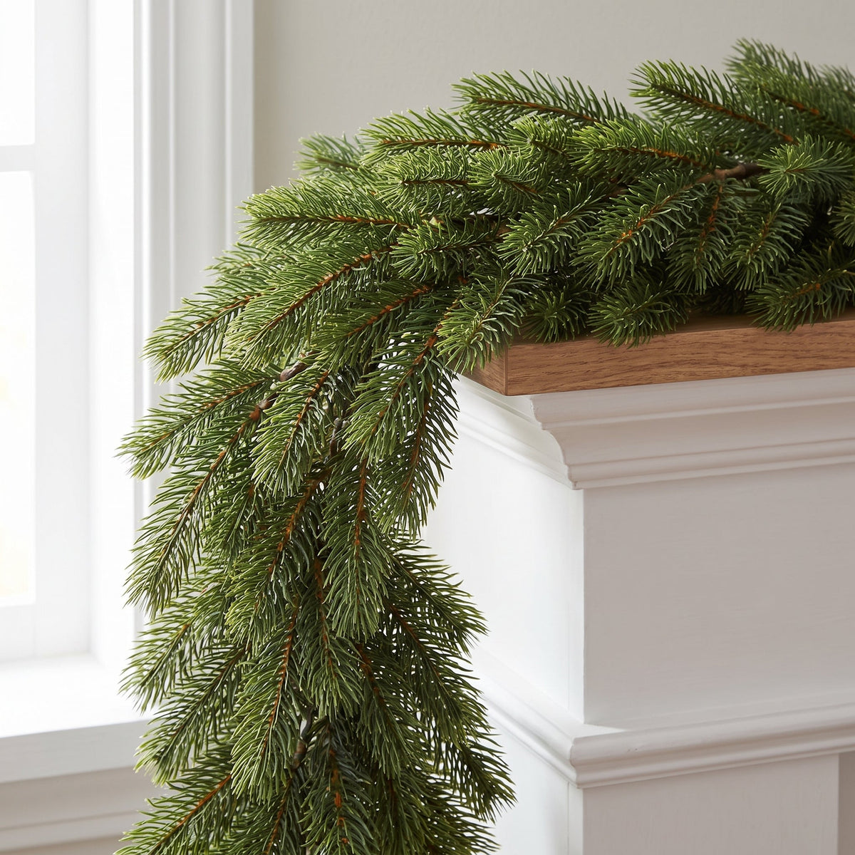 Kunstig juleguirlande med cedergrønt, 183 cm, billede 7