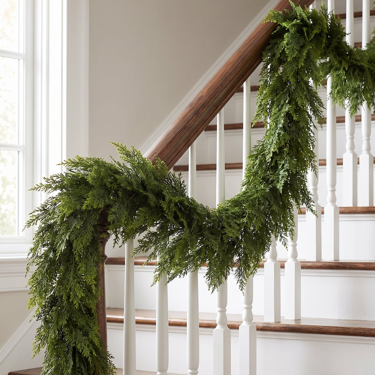 Kunstig juleguirlande med cedergrønt, 183 cm, billede 9