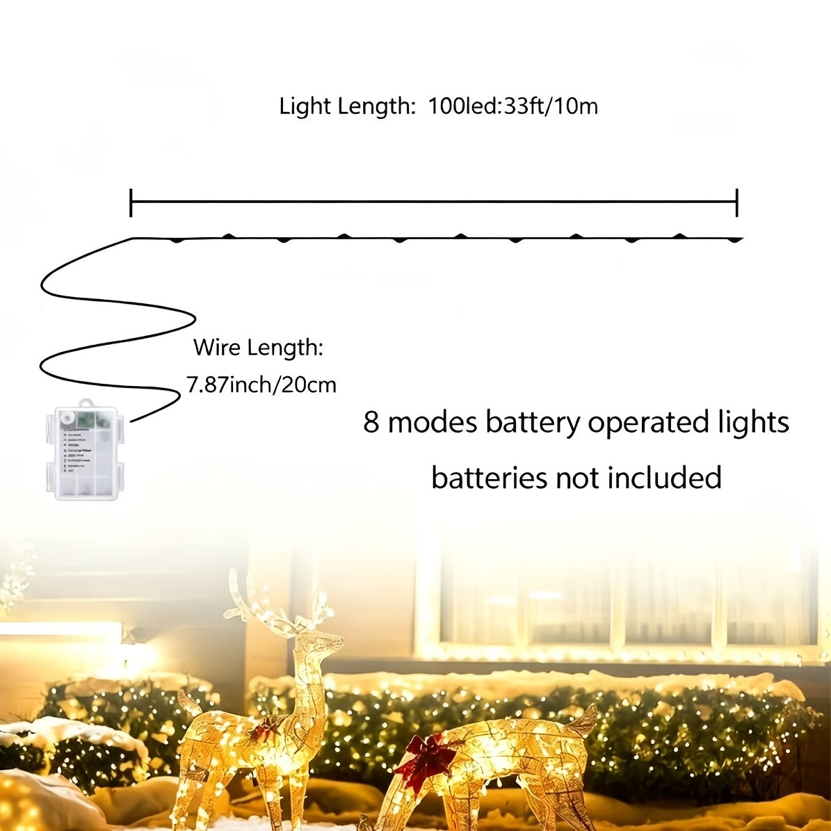 Lyskæde med kobbertråd og mini LED, billede 4