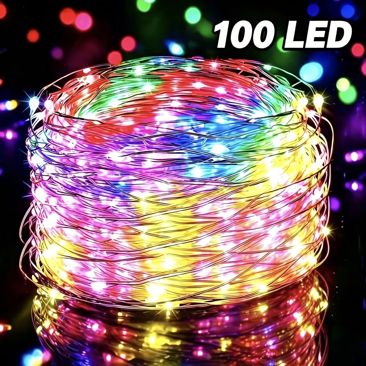 Lyskæde med kobbertråd og mini LED, billede 11