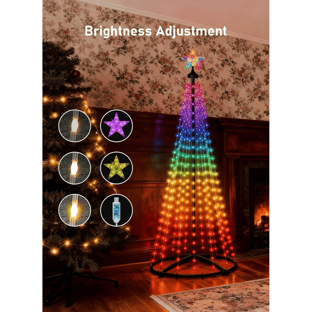 Udendørs lysende juletræ med RGB-LED, billede 11
