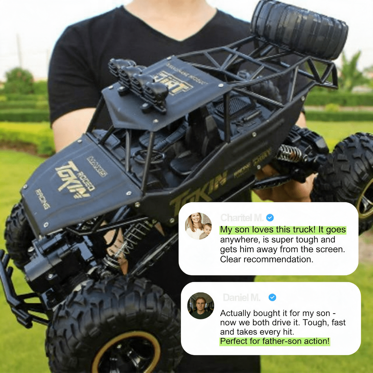Robust fjernstyret monstertruck med firehjulstræk – billede 9