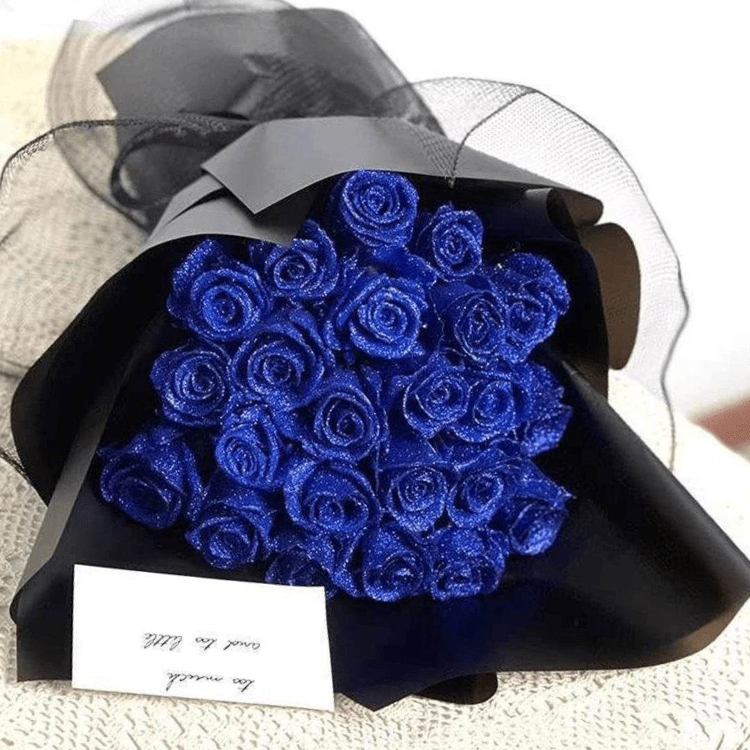 Evig glitterrose med funklende finish i gaveæske – billede 5