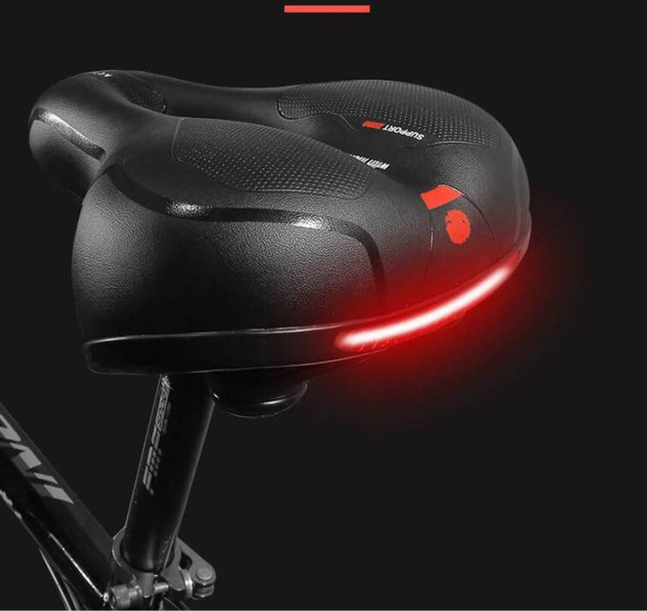 Nærbillede af polstringen på SADELVIG ergonomisk cykelsadel