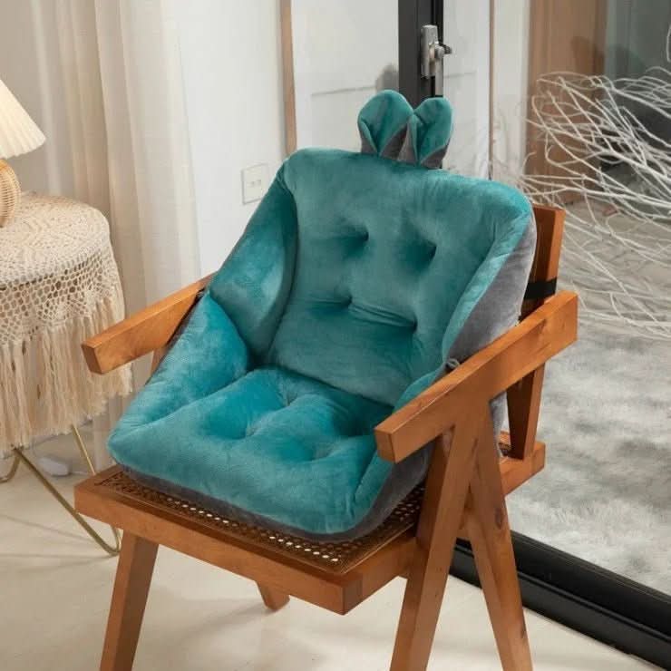 Blå ergonomisk siddepude i memoryskum set forfra