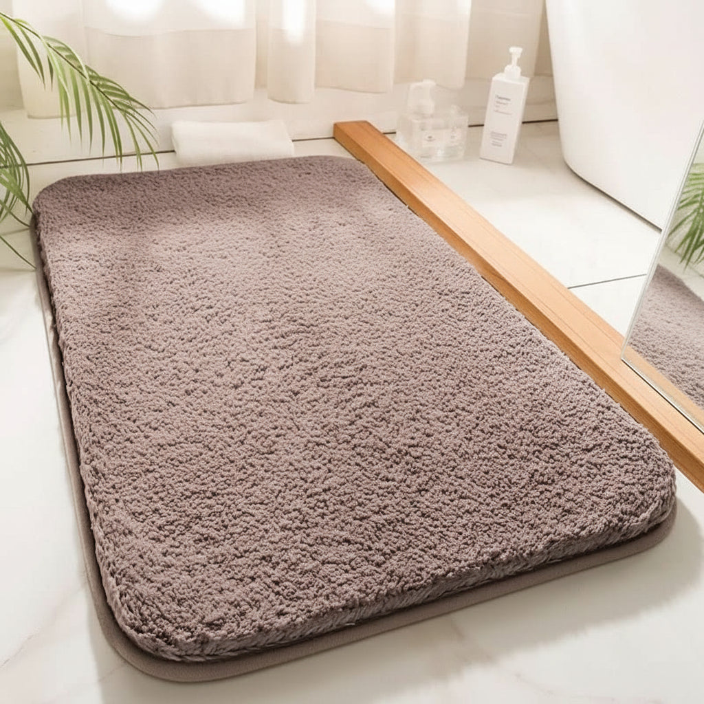 Luksus bademåtte i mikrofiber i flere neutrale farver – billede 6