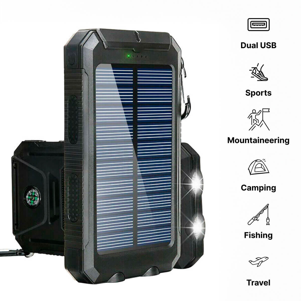 SOLKRAFT solcelle powerbank – billede 3