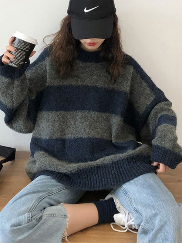 STRIBEHØJ oversized sweater til damer – billede 5