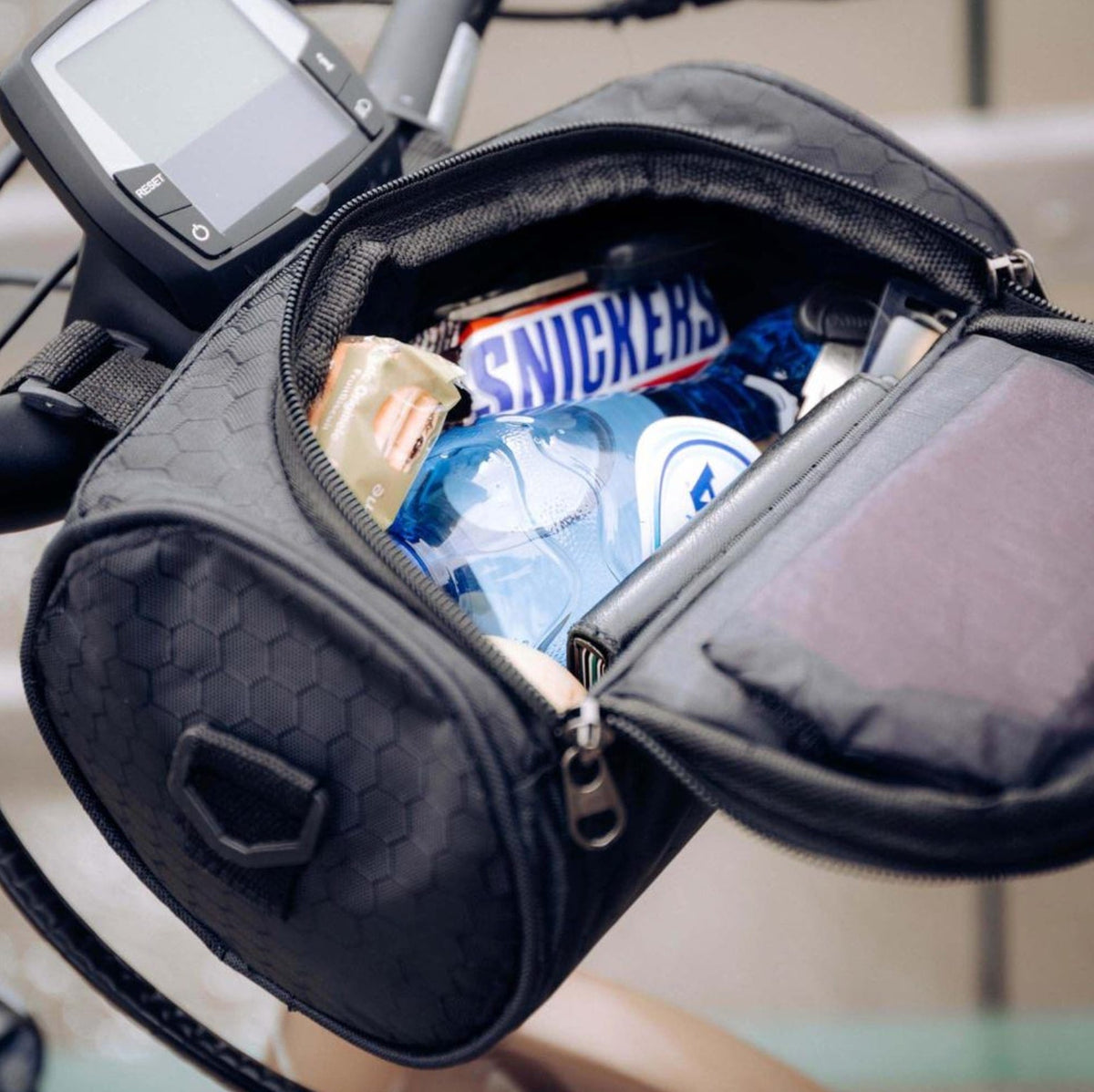 Vandafvisende styrtaske til cykel med gennemsigtigt touchrum – billede 7