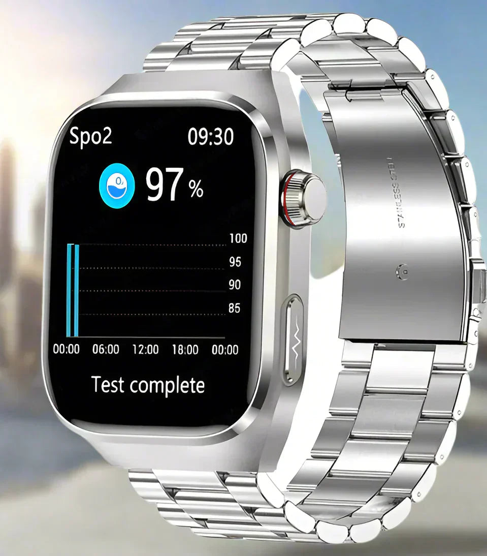 Smartwatch med EKG, blodsukker og urinsyre samt AMOLED-skærm – billede 3