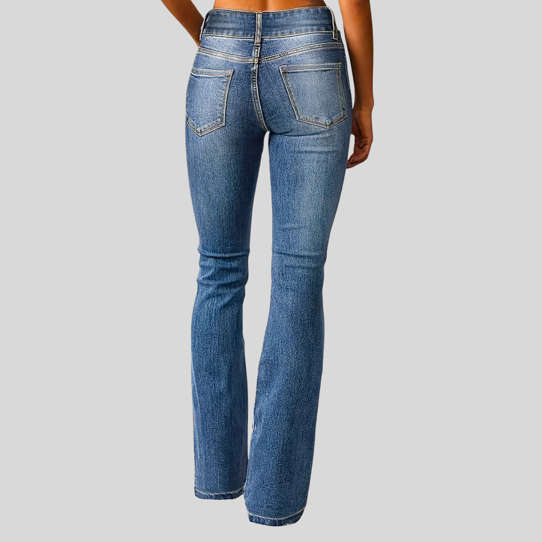 Højtaljede jeans med svaj til damer – billede 4