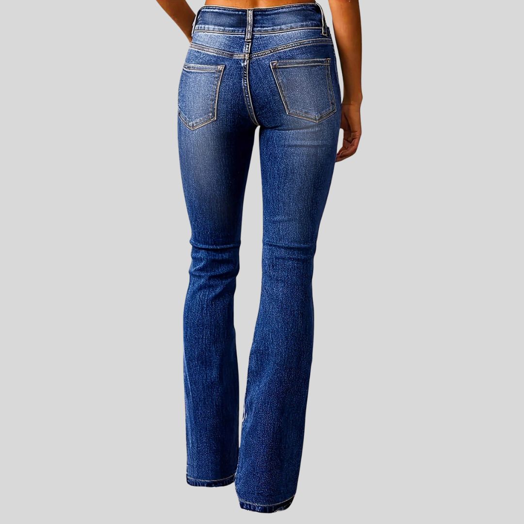 Højtaljede jeans med svaj til damer – billede 5