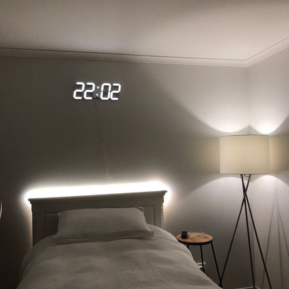 TIMEGLØD digitalt 3D vægur – billede 8