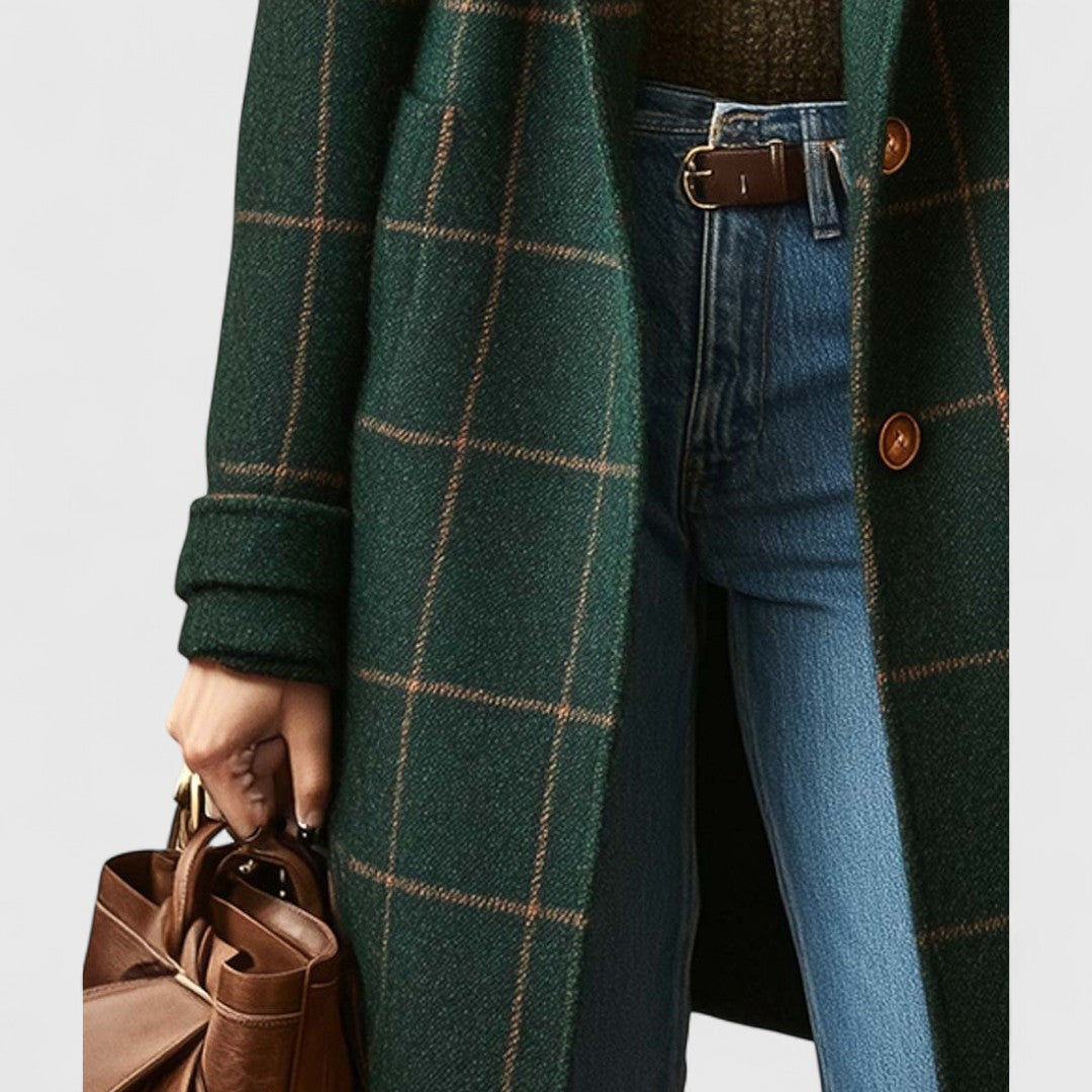 TWEEDHOLM ternet frakke i tweed – billede 4