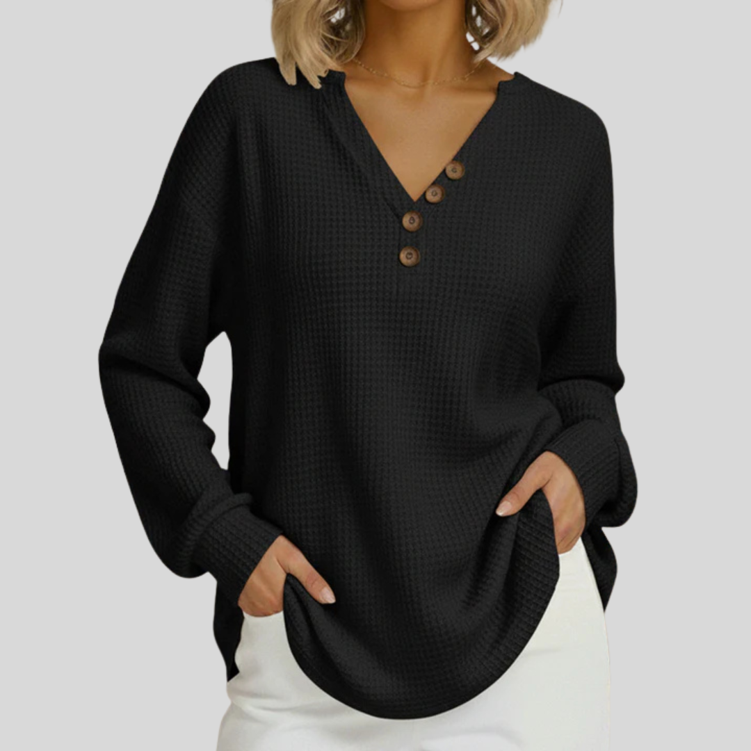VAFFELLY vaffelsweater til damer – billede 3