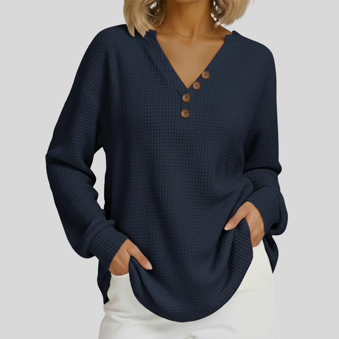 VAFFELLY vaffelsweater til damer – billede 4
