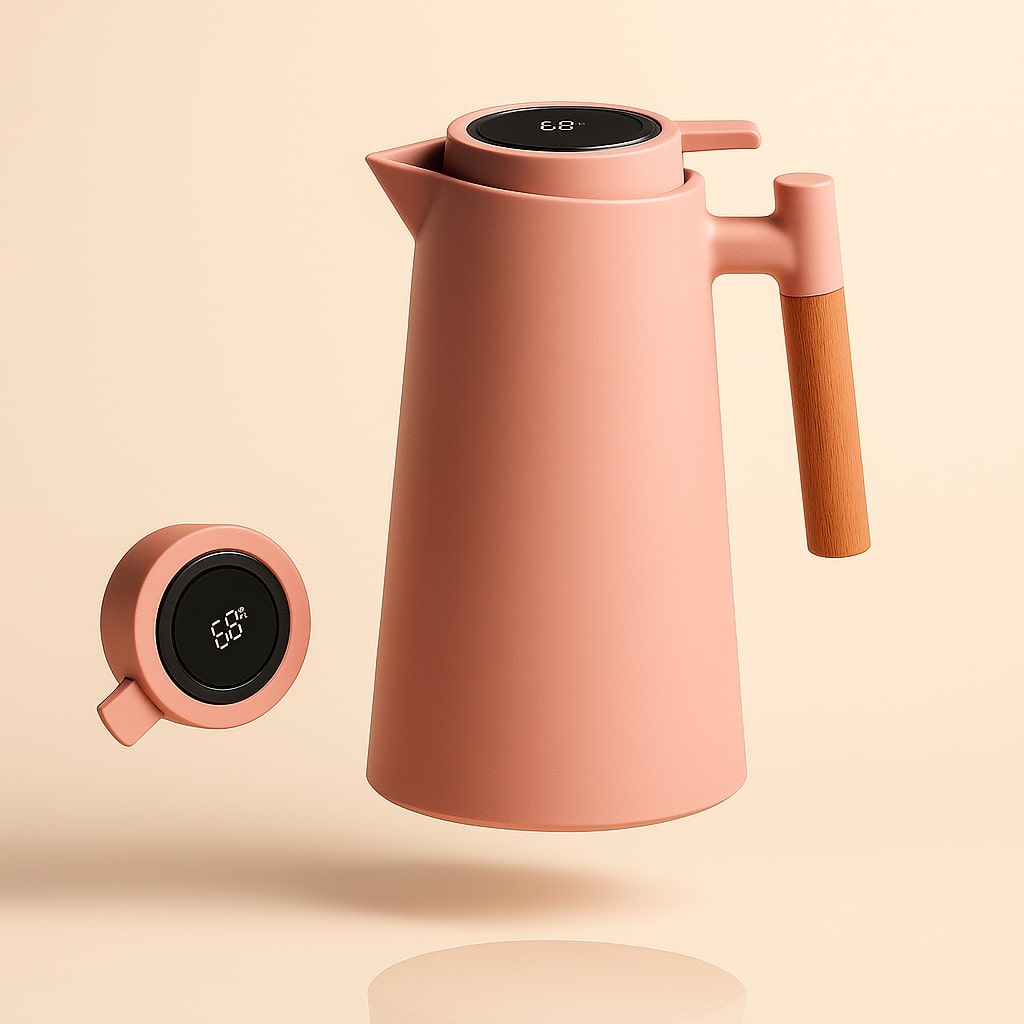 Termokande på 1 liter med digital temperaturvisning til kaffe og te – billede 9