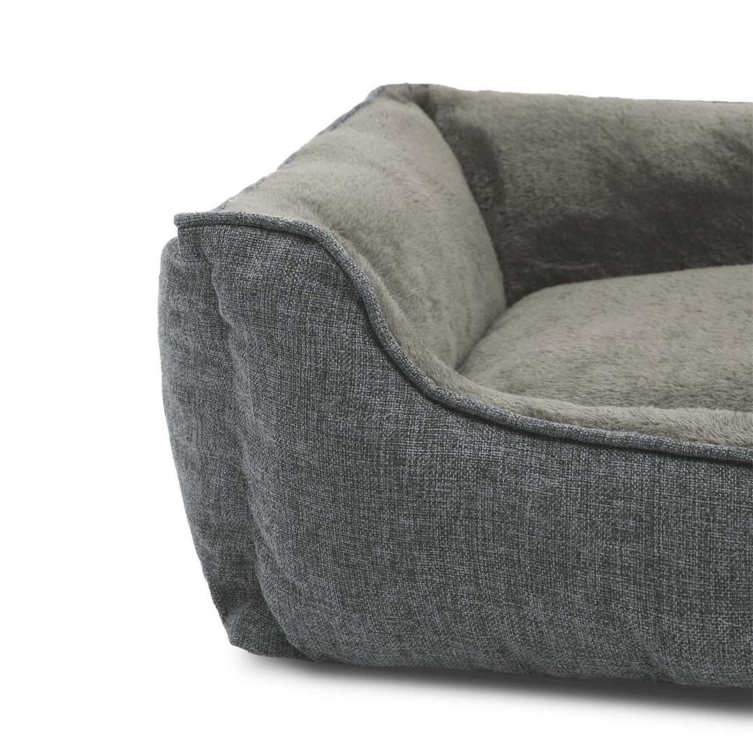 XXL hundeseng ortopædisk – 110 x 75 x 27 cm – aftageligt vaskbart betræk – skridsikker bund – brun