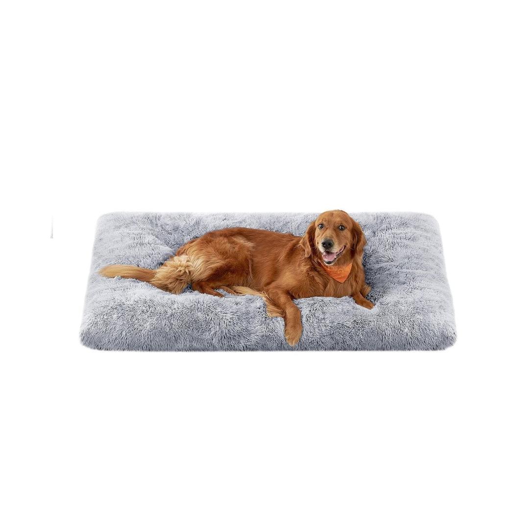 Hundepude 10 cm tyk – plys med skridsikker bund – 80, 95, 110 eller 122 cm – vaskbar