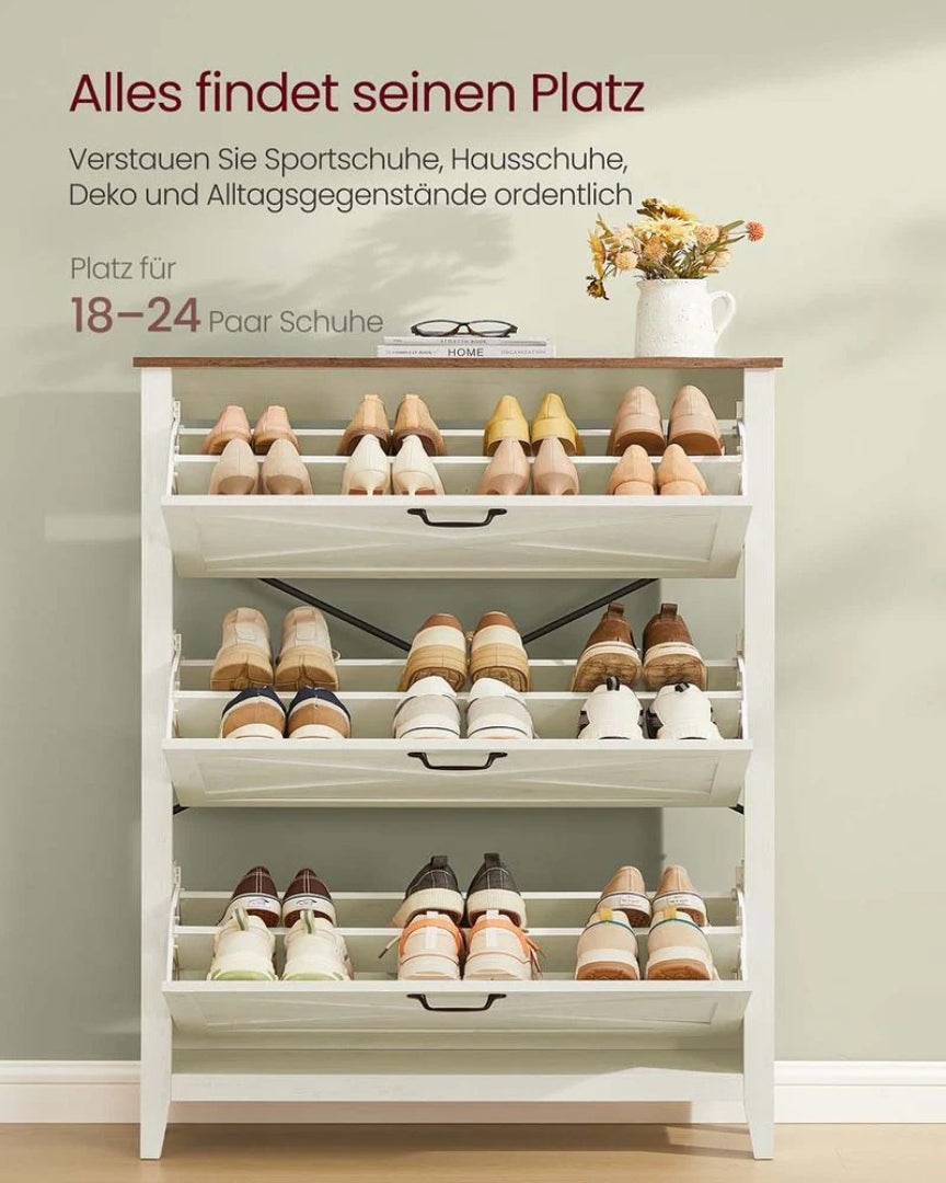 Skoskab med 3 låger til 18-24 par