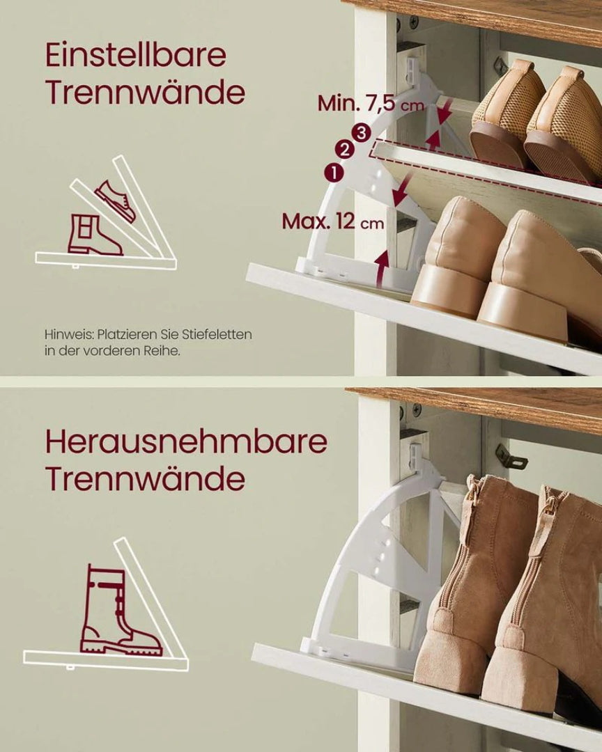 Skoskab med 3 låger til 18-24 par