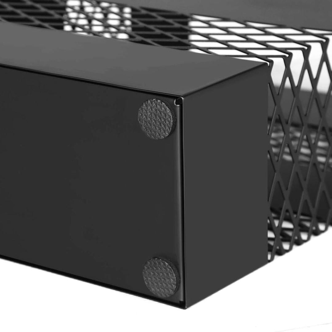 Paraplystativ med 4 Kroge – Metal Paraplyholder med Drypbakke i Antracit