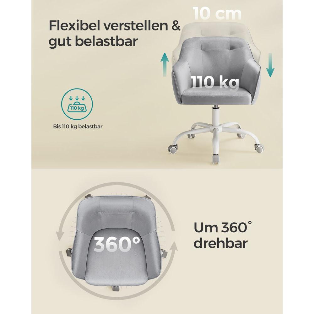 Højdejusterbar Kontorstol – Komfortabel Skrivebordsstol til Hjem og Kontor