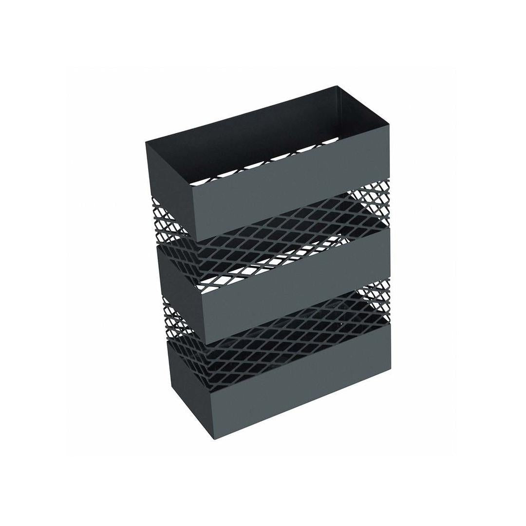 Paraplystativ med 4 Kroge – Metal Paraplyholder med Drypbakke i Antracit
