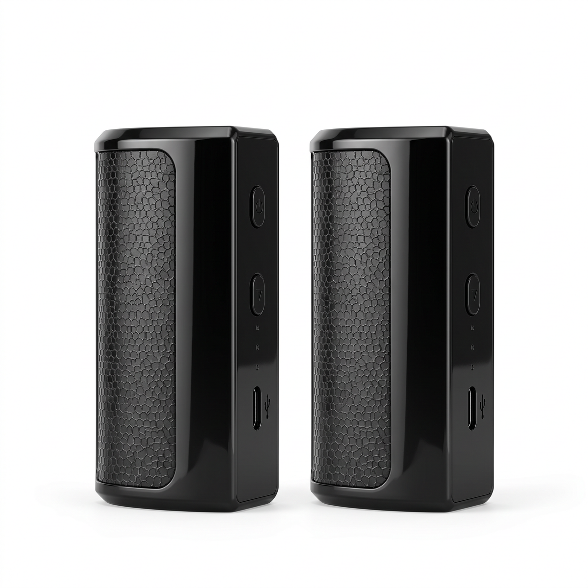 To afrundede håndvarmere i mat polymer samlet med magneter