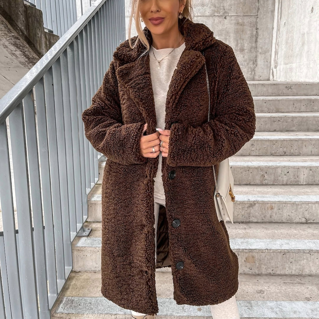 BAMSEHAVN oversized teddyfrakke til damer – billede 4