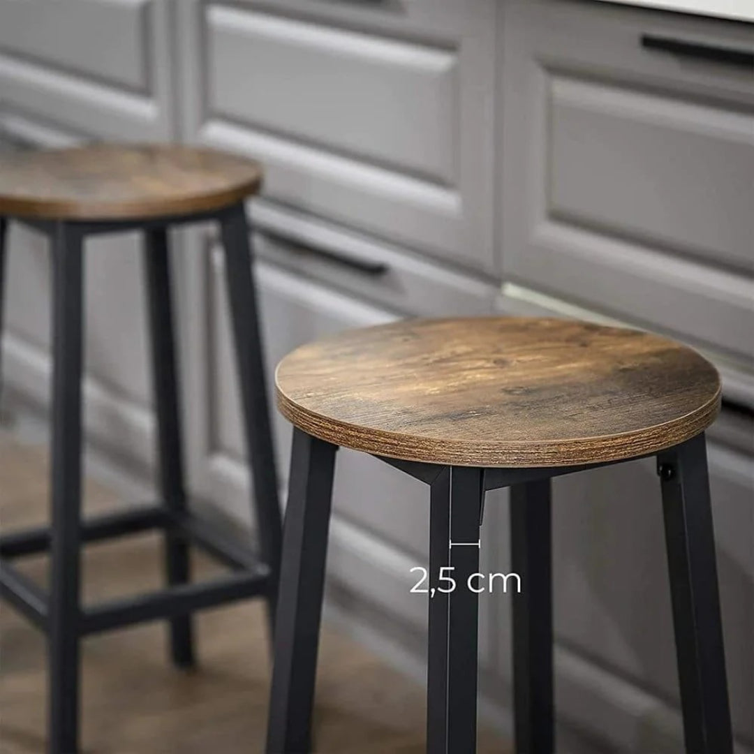 Barstole sæt med 2 eller 4 – vintage metal barstole