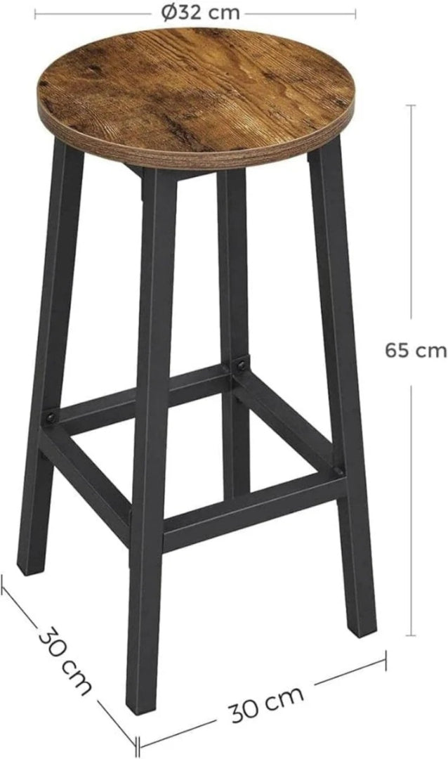 Barstole sæt med 2 eller 4 – vintage metal barstole